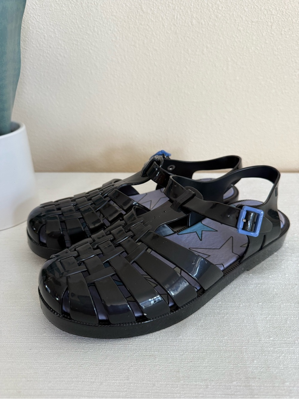 Melissa Black Jelly Fisherman Sandals US 9 - Picture 5 of 11